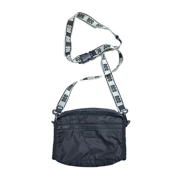 UGG Janey II Ripstop Convertible Crossbody Belt Bag Black White Mini Travel - Picture 1 of 11